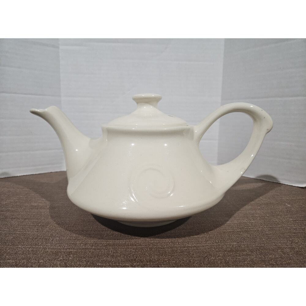MCM Pearl China Company Aladdin Teapot Swirl 1940's Mid Century